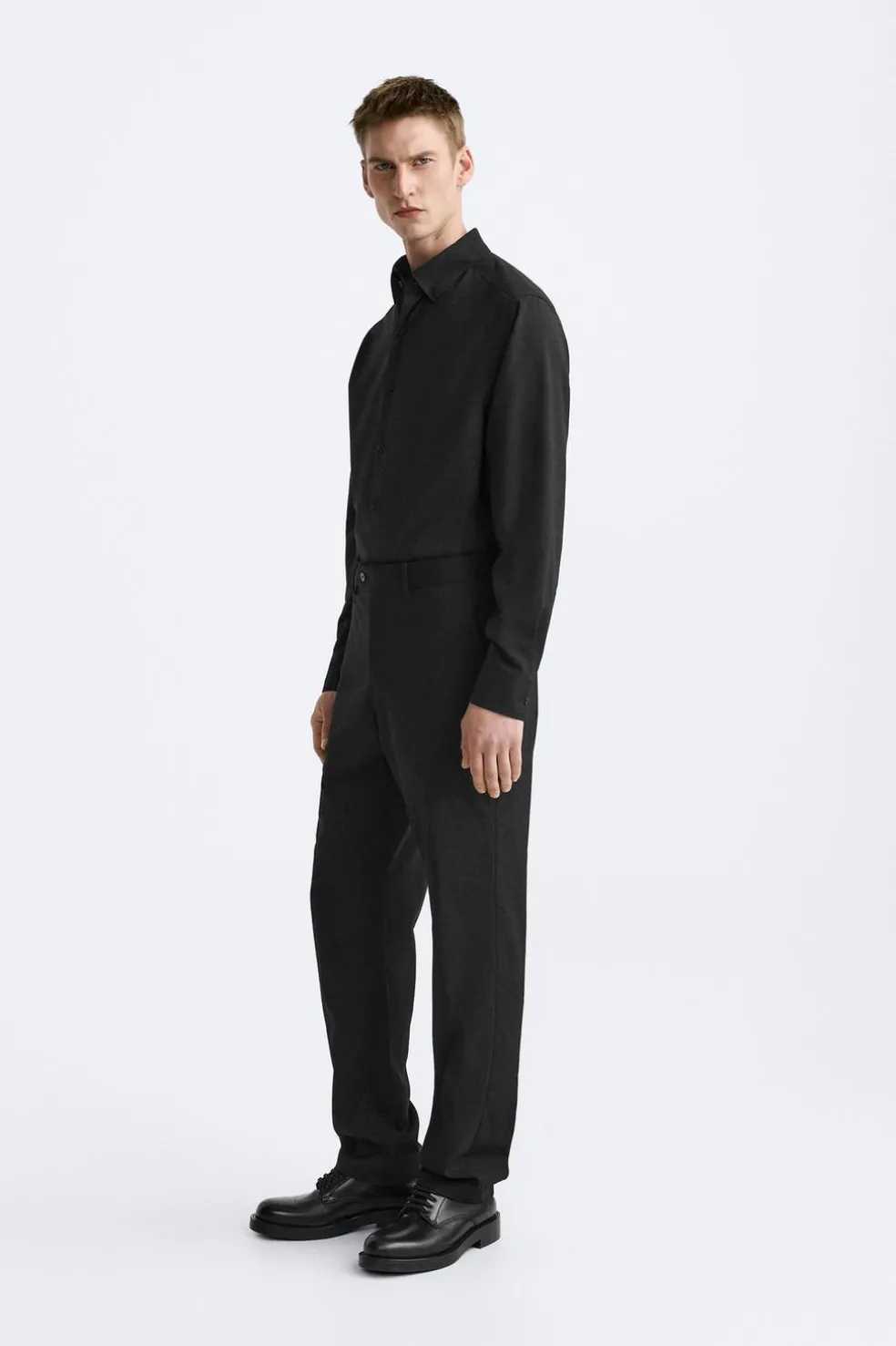 ZARA Vestuário De Inverno^CAMISA ELÁSTICA Preto