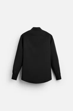 ZARA Vestuário De Inverno^CAMISA ELÁSTICA Preto