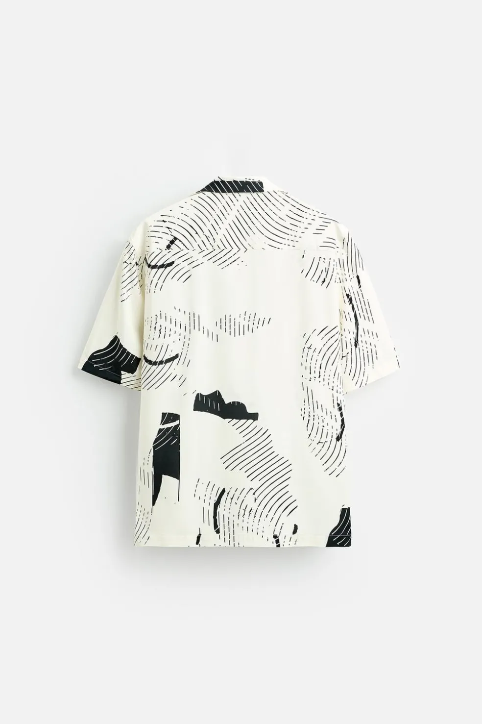 ZARA Camisas^CAMISA ELÁSTICA COM ESTAMPADO ABSTRATO Branco