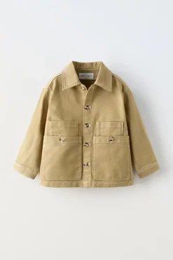 CAMISA LARGA COM BOLSOS-ZARA Best Sale