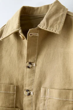CAMISA LARGA COM BOLSOS-ZARA Best Sale