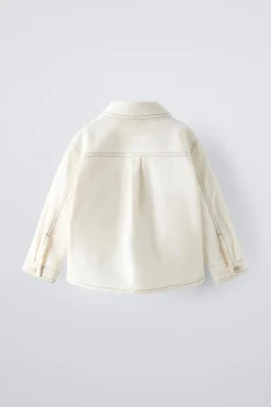 CAMISA LARGA COM BOLSOS BORDADOS-ZARA Online