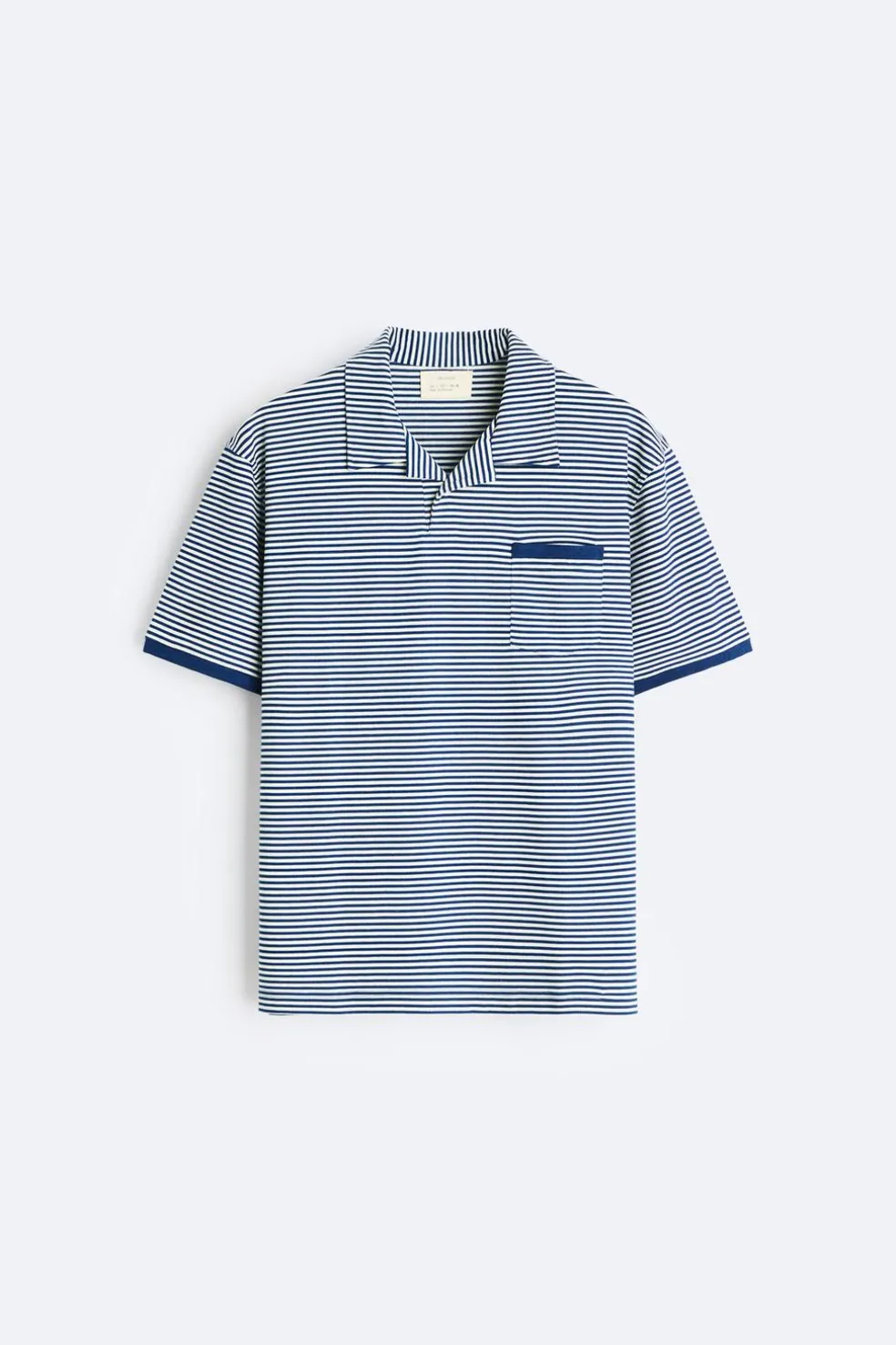 ZARA Camisola / Casacos|Polos^CAMISA POLO DE JACQUARD ÀS RISCAS listrado