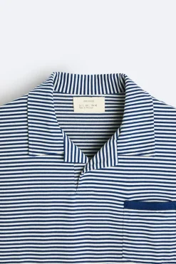 ZARA Camisola / Casacos|Polos^CAMISA POLO DE JACQUARD ÀS RISCAS listrado