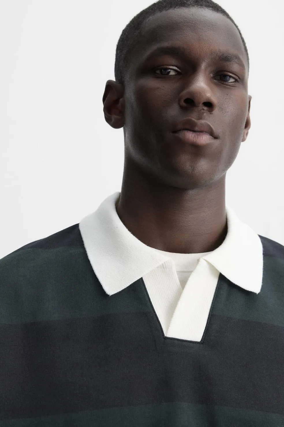 ZARA Polos^CAMISA POLO ÀS RISCAS COMBINADAS listrado