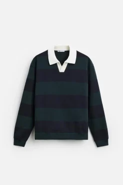 ZARA Polos^CAMISA POLO ÀS RISCAS COMBINADAS listrado