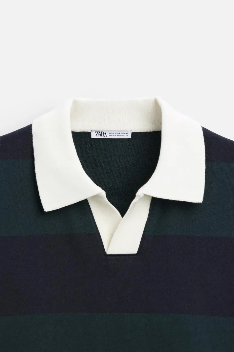 ZARA Polos^CAMISA POLO ÀS RISCAS COMBINADAS listrado