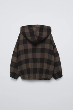 CAMISA QUADRADOS COM CAPUZ-ZARA Clearance