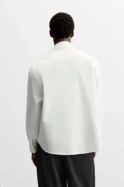 ZARA Camisas^CAMISA RELAXED FIT COM LAÇO Branco