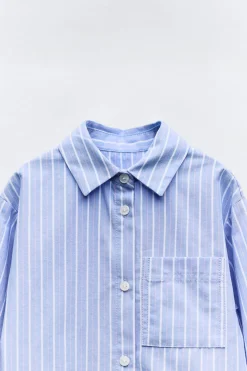 CAMISA ÀS RISCAS-ZARA Sale