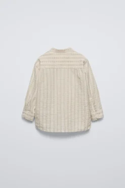 CAMISA ÀS RISCAS COM ESTRUTURA-ZARA Best Sale