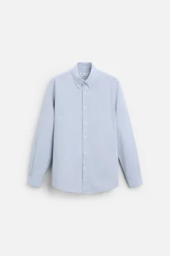ZARA Camisas^CAMISA ÀS RISCAS COM ESTRUTURA Azul-celeste