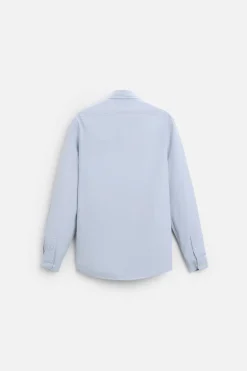 ZARA Camisas^CAMISA ÀS RISCAS COM ESTRUTURA Azul-celeste