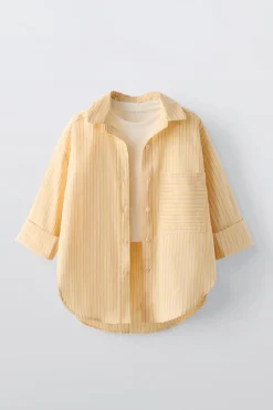 CAMISA ÀS RISCAS E TOP COM NERVURAS-ZARA Best