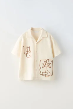 CAMISA TEXTURA BORDADOS-ZARA Discount