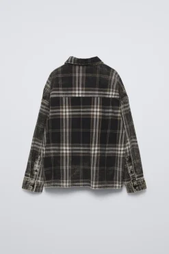 CAMISA XADREZ ACID WASHED-ZARA Shop