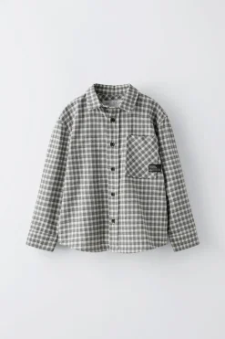 CAMISA XADREZ BOLSO-ZARA Cheap