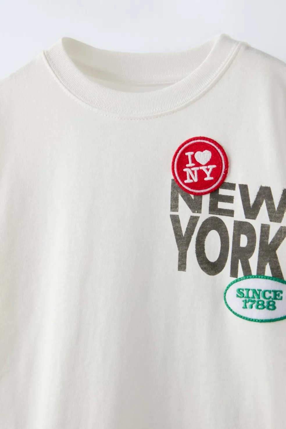 CAMISETA PARCHES I LOVE NY ©-ZARA Cheap
