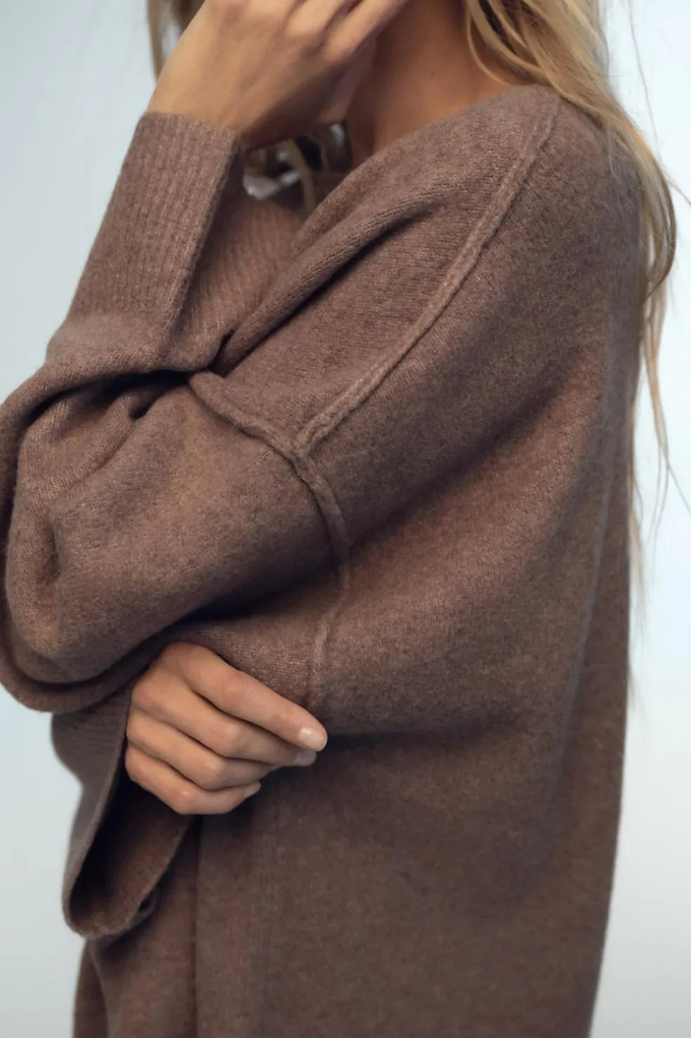 ZARA Winter Layersnew^CAMISOLA BOLSO MALHA LISA Vison-vigoré