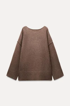 ZARA Winter Layersnew^CAMISOLA BOLSO MALHA LISA Vison-vigoré