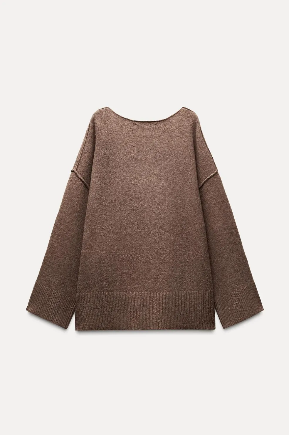 ZARA Winter Layersnew^CAMISOLA BOLSO MALHA LISA Vison-vigoré