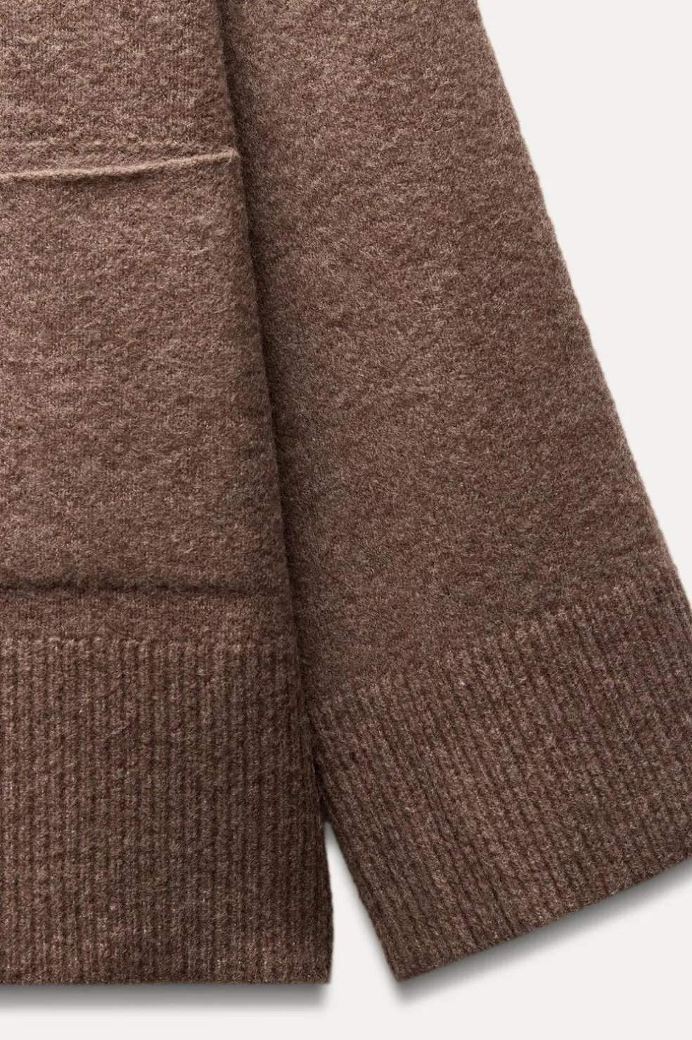ZARA Winter Layersnew^CAMISOLA BOLSO MALHA LISA Vison-vigoré