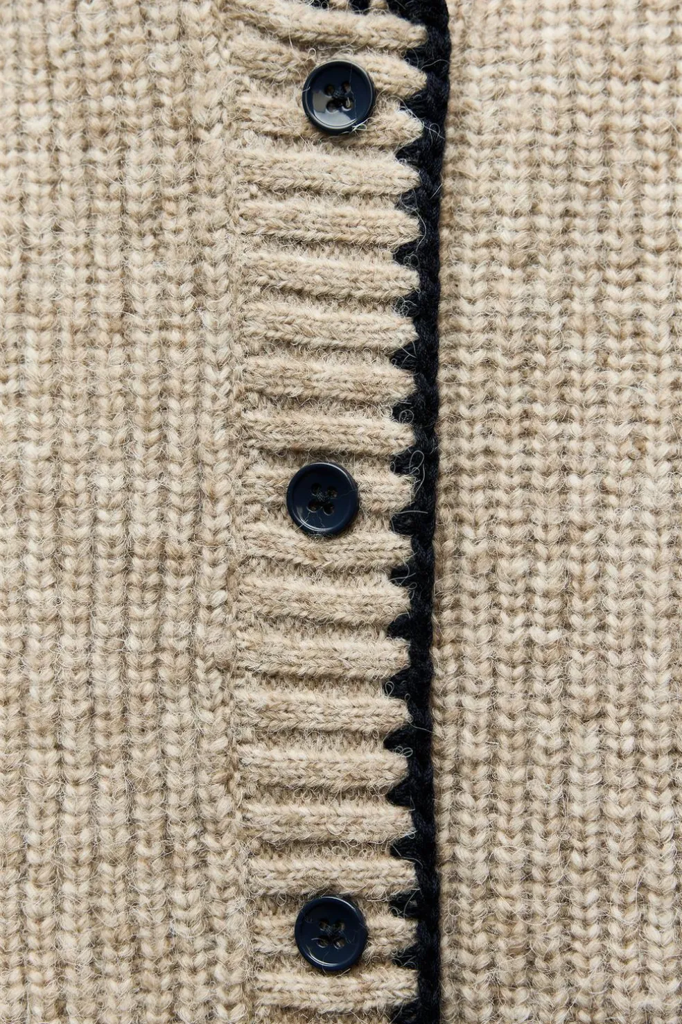 ZARA Winter Layersnew^CAMISOLA COLETE DE MALHA COM LAÇO Castanho / Toupeira