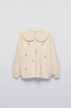 CAMISOLA DE MALHA COM ESTAMPADO FLORAL BORDADO-ZARA Outlet