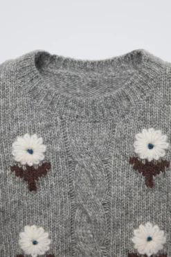 CAMISOLA DE MALHA COM ESTAMPADO FLORAL BORDADO-ZARA Online