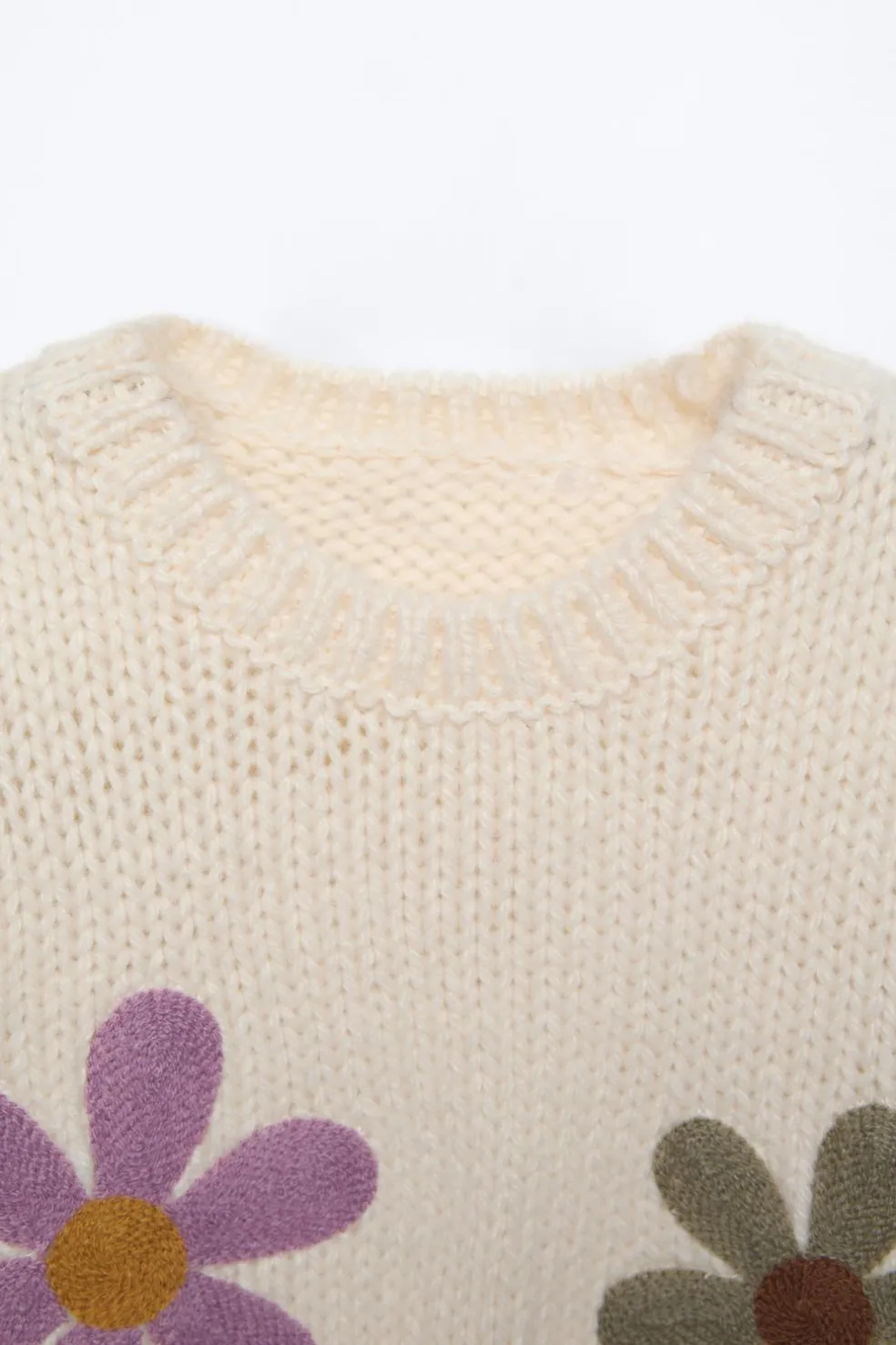 CAMISOLA DE MALHA COM ESTAMPADO FLORAL BORDADO-ZARA New