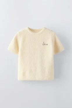 CAMISOLA DE MALHA COM MENSAGEM-ZARA Outlet