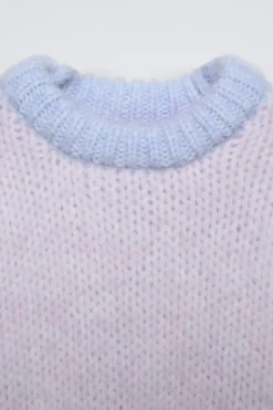 CAMISOLA DE MALHA CONTRASTE-ZARA Sale