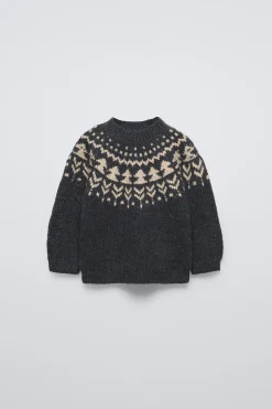 CAMISOLA DE MALHA JACQUARD-ZARA Clearance