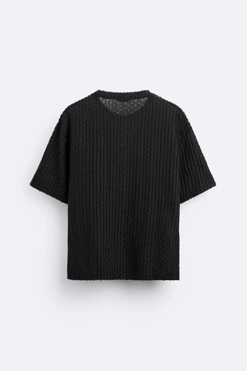 ZARA Camisola / Casacos|T-Shirts^CAMISOLA ESTRUTURA MALHA ABERTA Preto