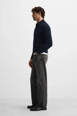 ZARA Camisola / Casacos|Polos^CAMISOLA TIPO POLO DE LÃ Azul