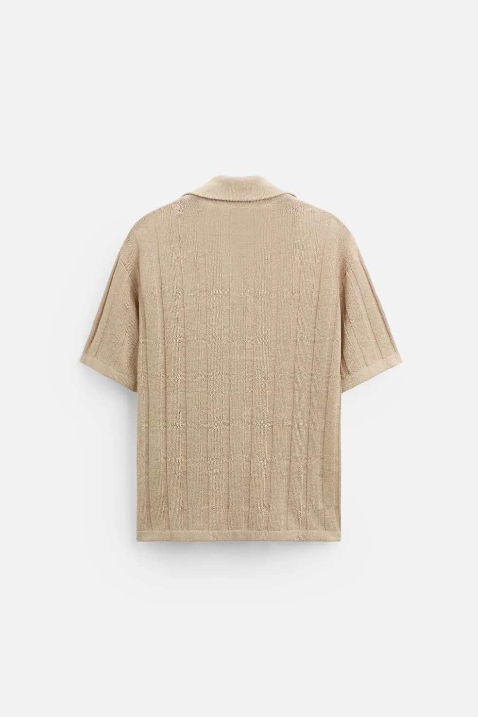 ZARA Camisola / Casacos|Polos^CAMISOLA TIPO POLO DE MALHA CANELADA torrado