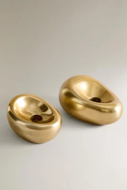 ZARA Presentes Para O Lar|Presentes Para O Lar^CANDELABRO ALUMÍNIO FORMA PEDRA NANUSHKA Ouro
