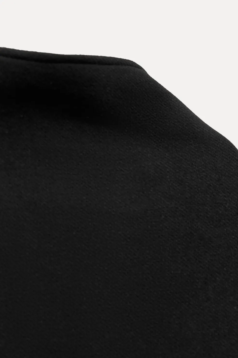 ZARA Sobretudos / Anoraques^CAPA DE LÃ ASSIMÉTRICA COM MISTURA DE LÃ MANTECO ZW COLLECTION Preto
