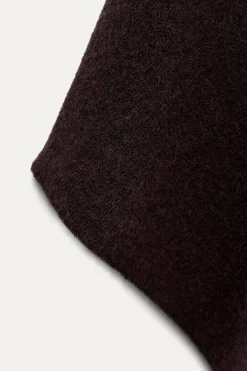 ZARA Tops / Bodies^CAPA DE MALHA ASSIMÉTRICA Borgonha