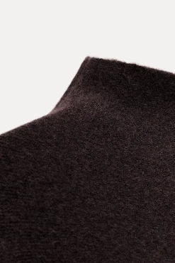 ZARA Tops / Bodies^CAPA DE MALHA ASSIMÉTRICA Borgonha