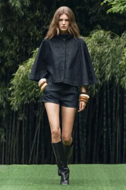 ZARA Sobretudos / Anoraques|Blusões^CAPA EM DENIM ZW COLLECTION Azul