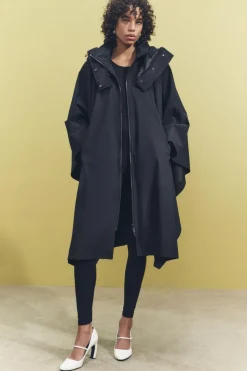 ZARA Sobretudos / Anoraques^CAPA OVERSIZE WATER REPELLENT ZW COLLECTION Azul-marinho