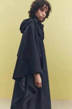 ZARA Sobretudos / Anoraques^CAPA OVERSIZE WATER REPELLENT ZW COLLECTION Azul-marinho