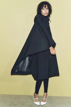 ZARA Sobretudos / Anoraques^CAPA OVERSIZE WATER REPELLENT ZW COLLECTION Azul-marinho