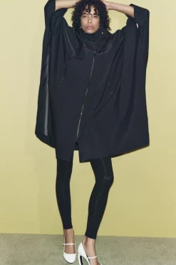 ZARA Sobretudos / Anoraques^CAPA OVERSIZE WATER REPELLENT ZW COLLECTION Azul-marinho