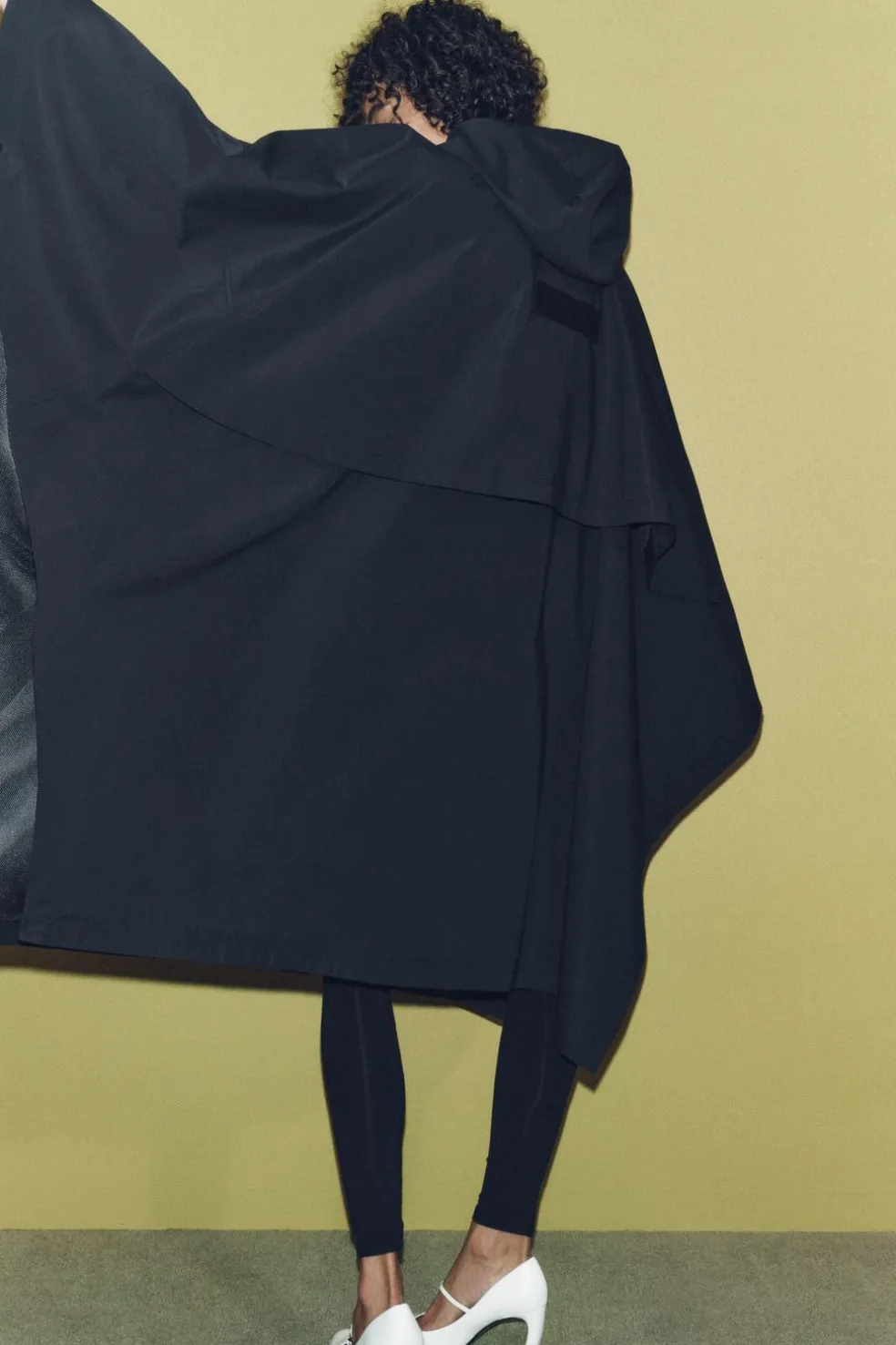 ZARA Sobretudos / Anoraques^CAPA OVERSIZE WATER REPELLENT ZW COLLECTION Azul-marinho
