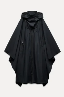 ZARA Sobretudos / Anoraques^CAPA OVERSIZE WATER REPELLENT ZW COLLECTION Azul-marinho