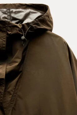ZARA Sobretudos / Anoraques|Blusões^CAPA OVERSIZE ZW COLLECTION Castanho