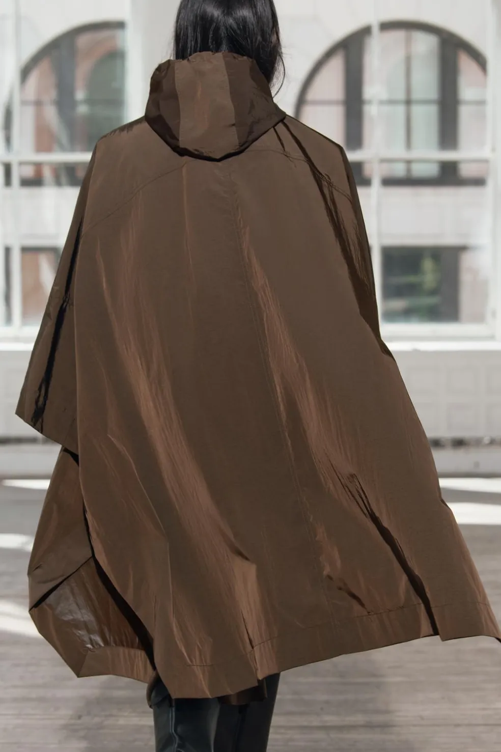 ZARA Sobretudos / Anoraques|Blusões^CAPA OVERSIZE ZW COLLECTION Castanho