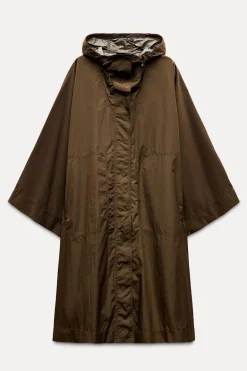 ZARA Sobretudos / Anoraques|Blusões^CAPA OVERSIZE ZW COLLECTION Castanho